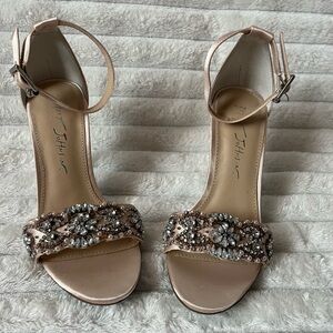 Betsey Johnson Pink Beaded Heels